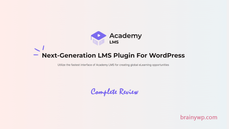 Academy LMS review, Brainywp