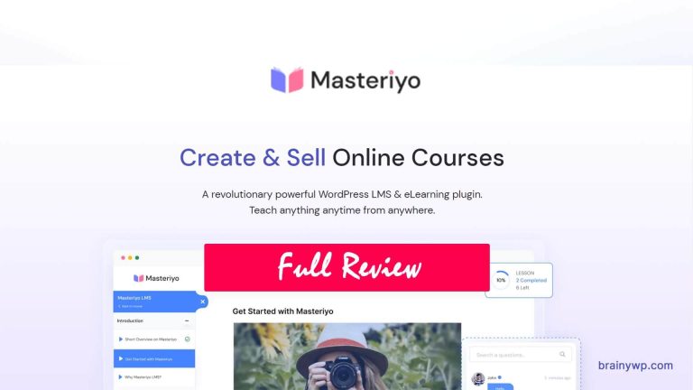 LMS by Masteriyo Review, Brainywp