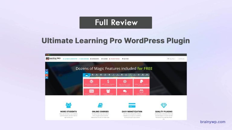Ultimate Learning Pro WordPress Plugin, Brainywp