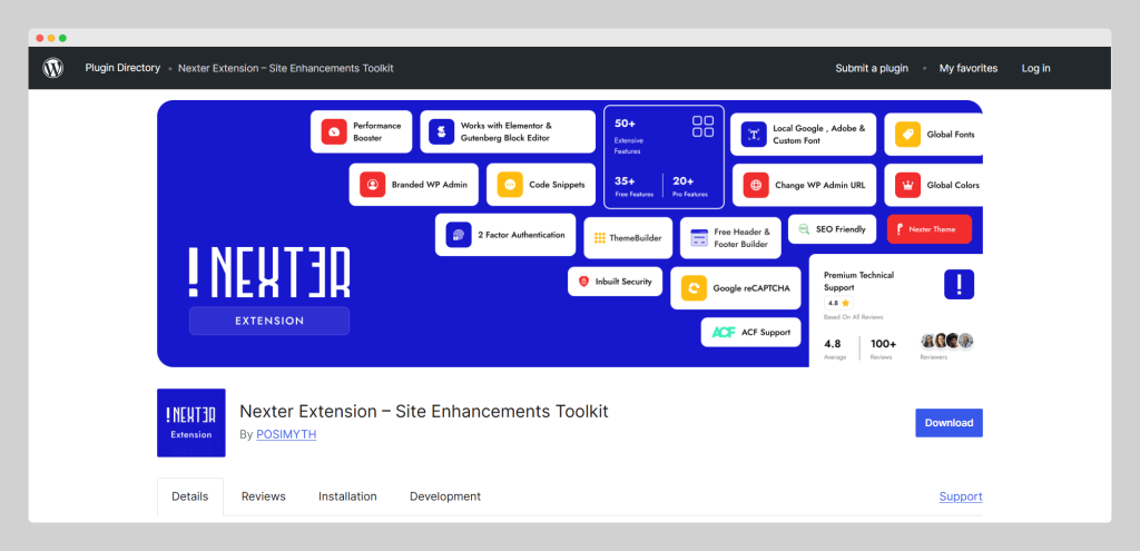 Nexter Extension, Site Enhancements Toolkit, Brainywp