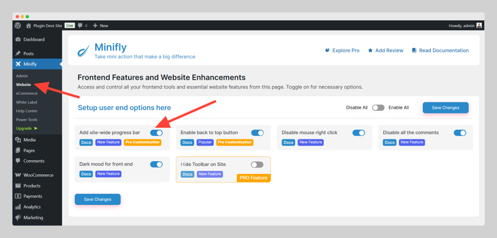 Progress Bar WordPress, Brainywp