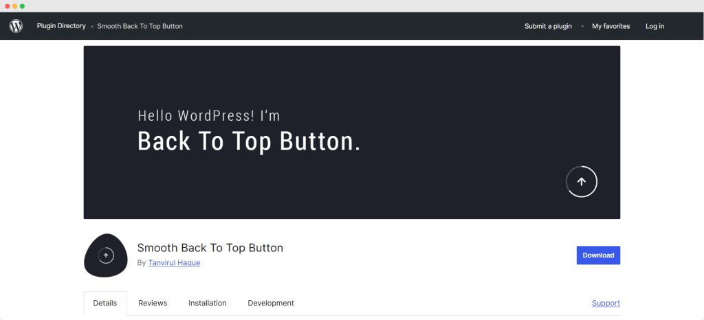 Smooth Back To Top Button, Minifly, Brainywp