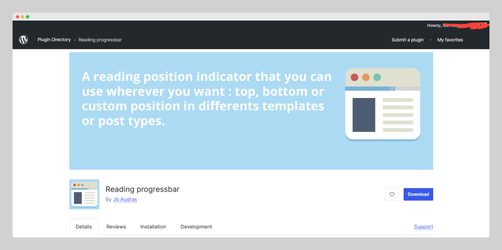 Reading progressbar, Brainywp