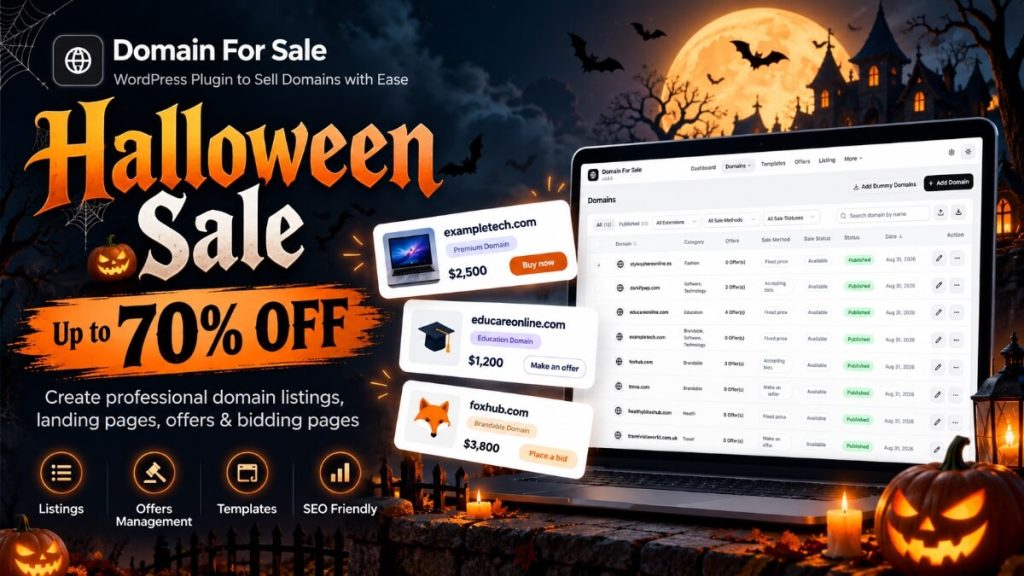 domain-for-sale-halloween-deal, Brainywp